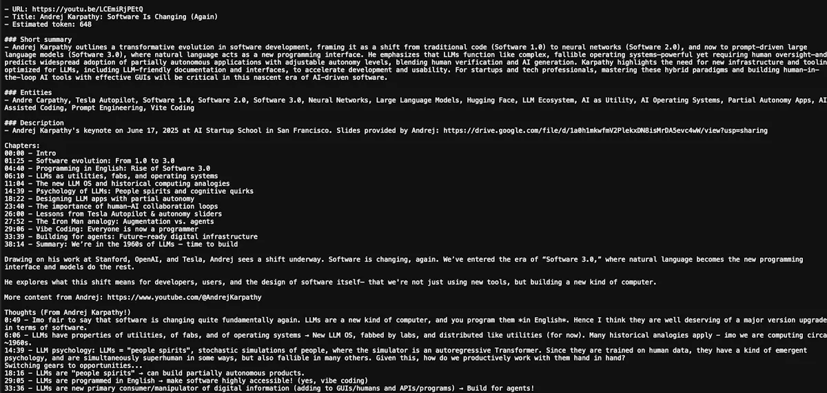 Index Youtube (llm.txt)