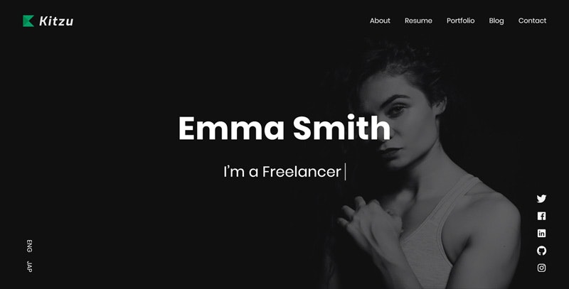  Kitzu - Personal Portfolio Template