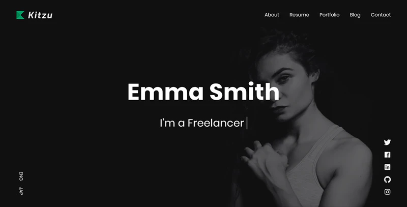  Kitzu - Personal Portfolio Template