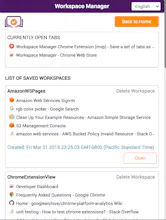 Workspace Manager Chrome Extension (mvp) gallery image