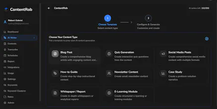 ContentRob-Social videos to SEO articles gallery image