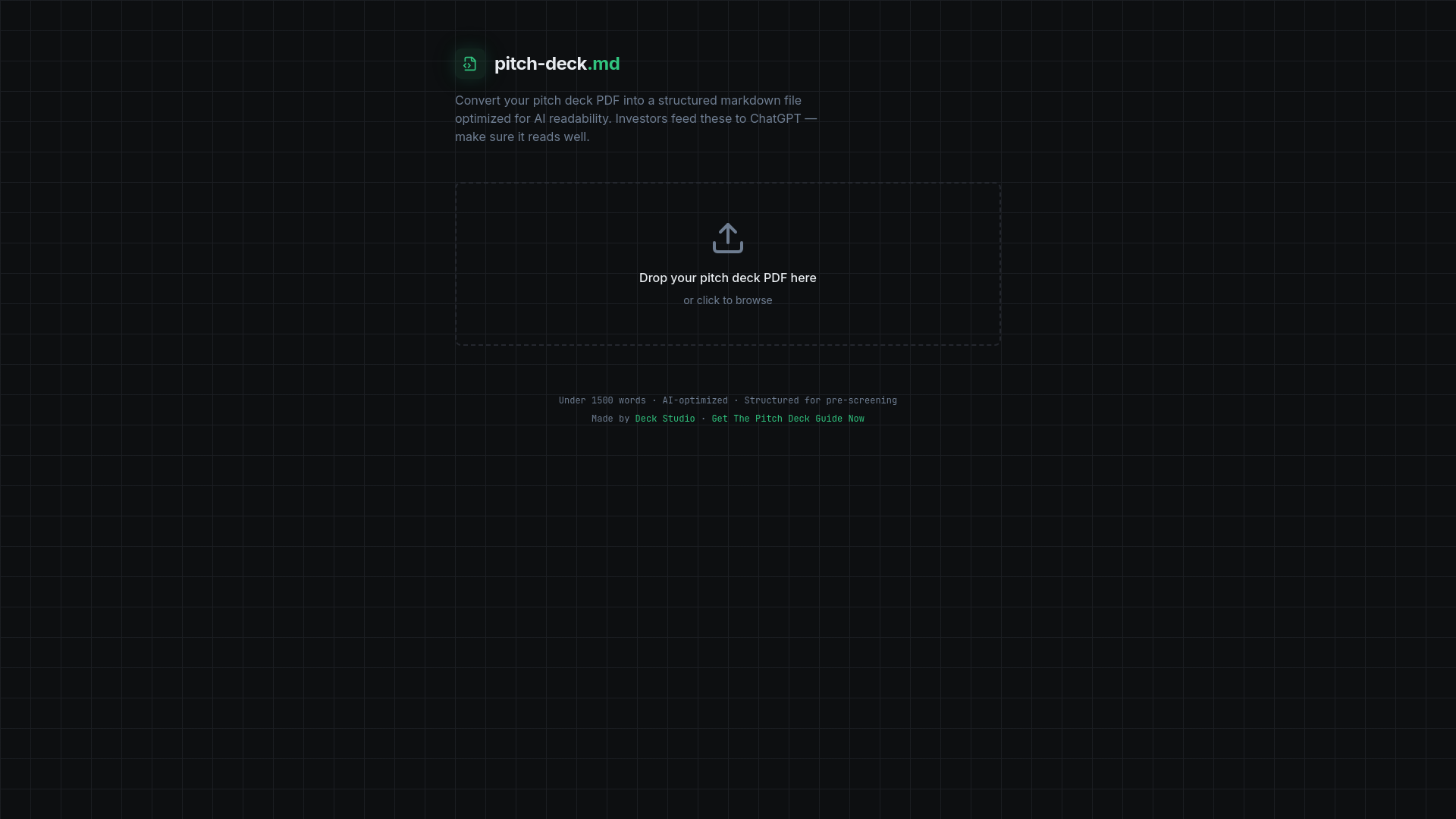 pitch-deck.md - Main product screenshot demonstrating key features and user interface