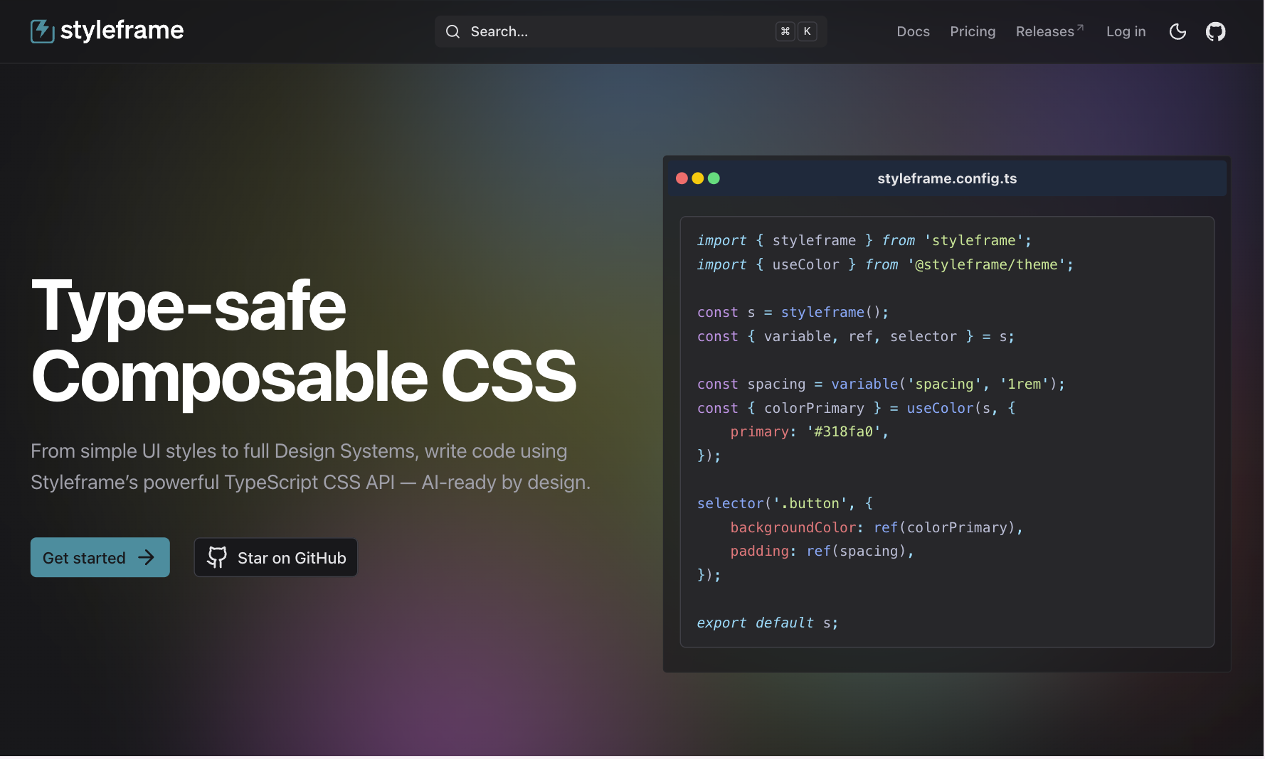 Styleframe - Main product screenshot demonstrating key features and user interface