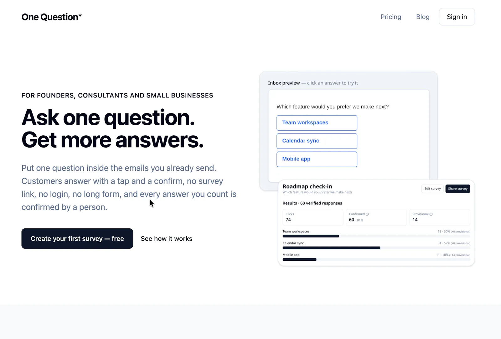 One Question screenshot 2