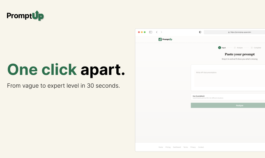 PromptUp - Screenshot 2 showing product features and functionality