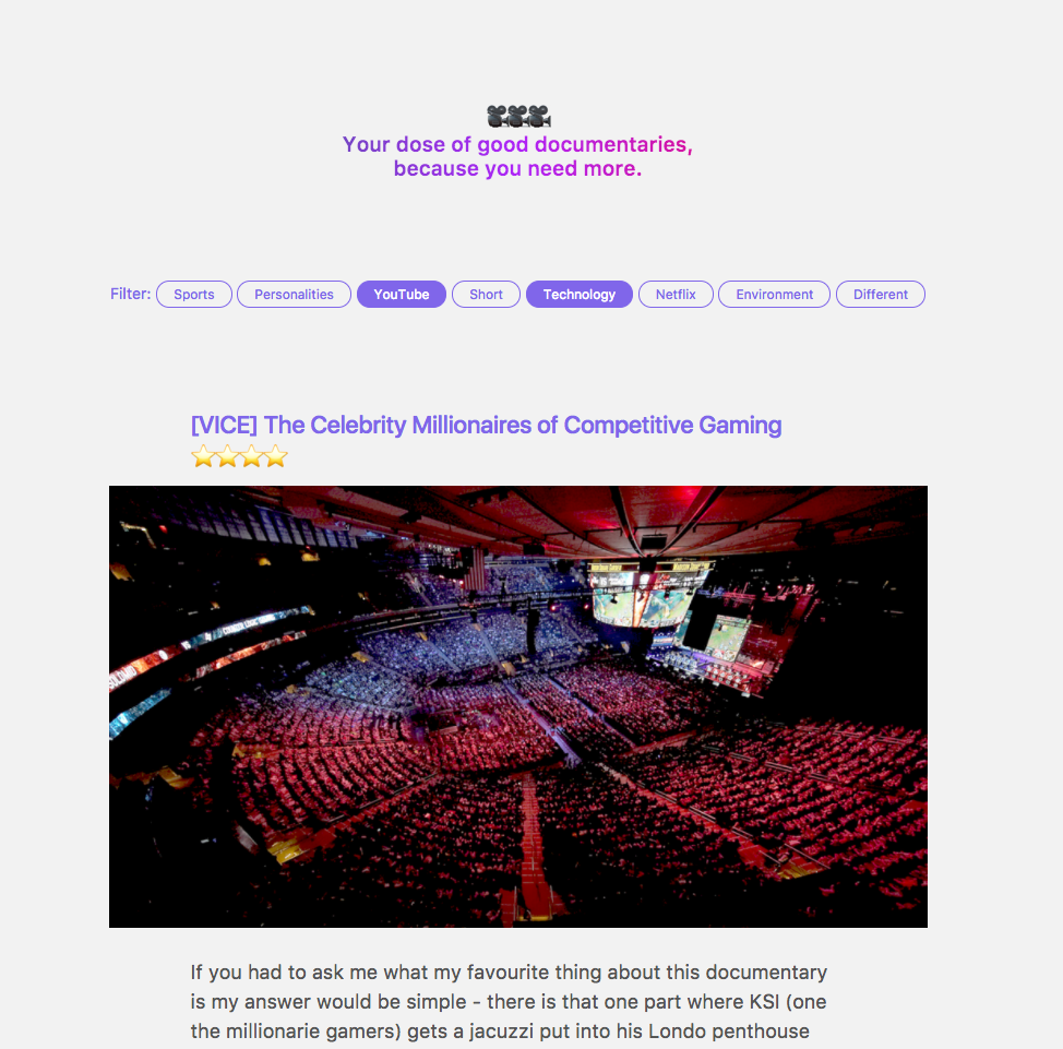 Your dose of good documentaries gallery image