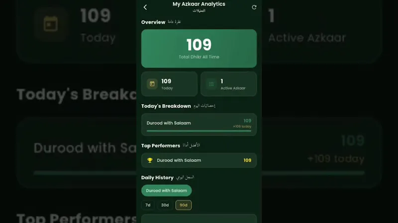Zikar App-Tasbih Counter-Hisnul Muslim screenshot 1 (video preview)