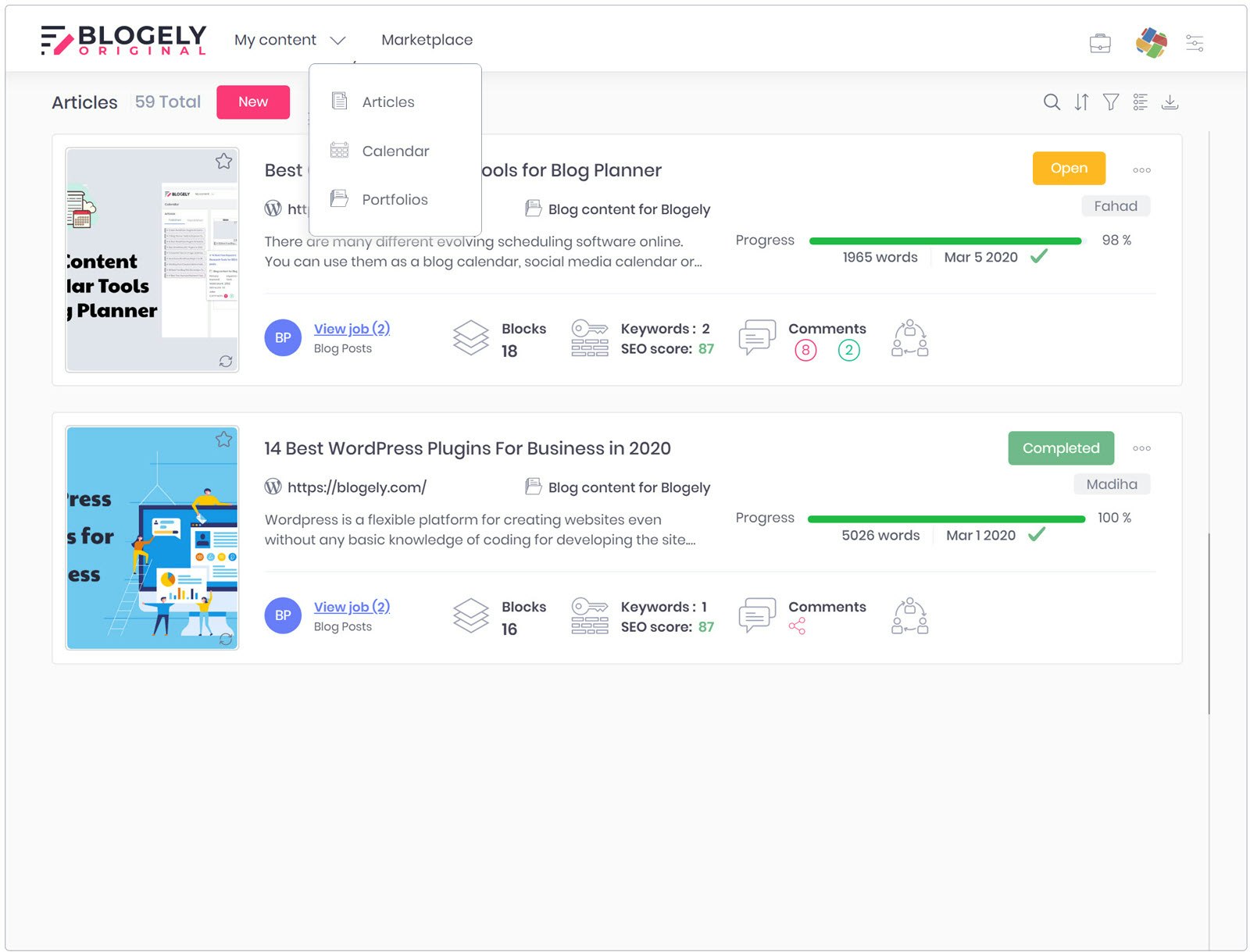 Blogely Content Marketing gallery image