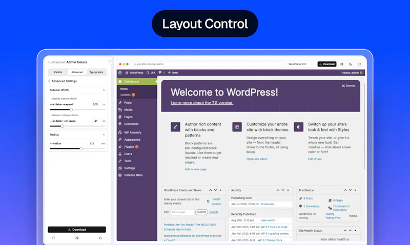 WordPress Admin Color Scheme Generator screenshot 3