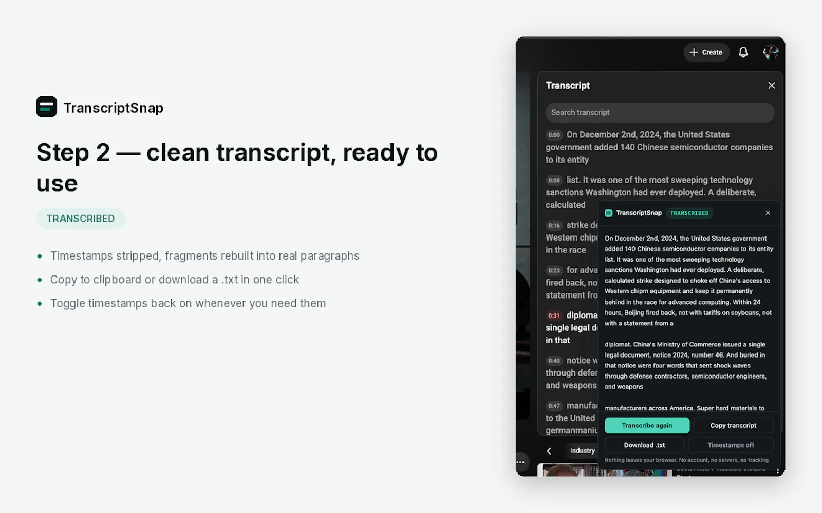 TranscriptSnap screenshot 6