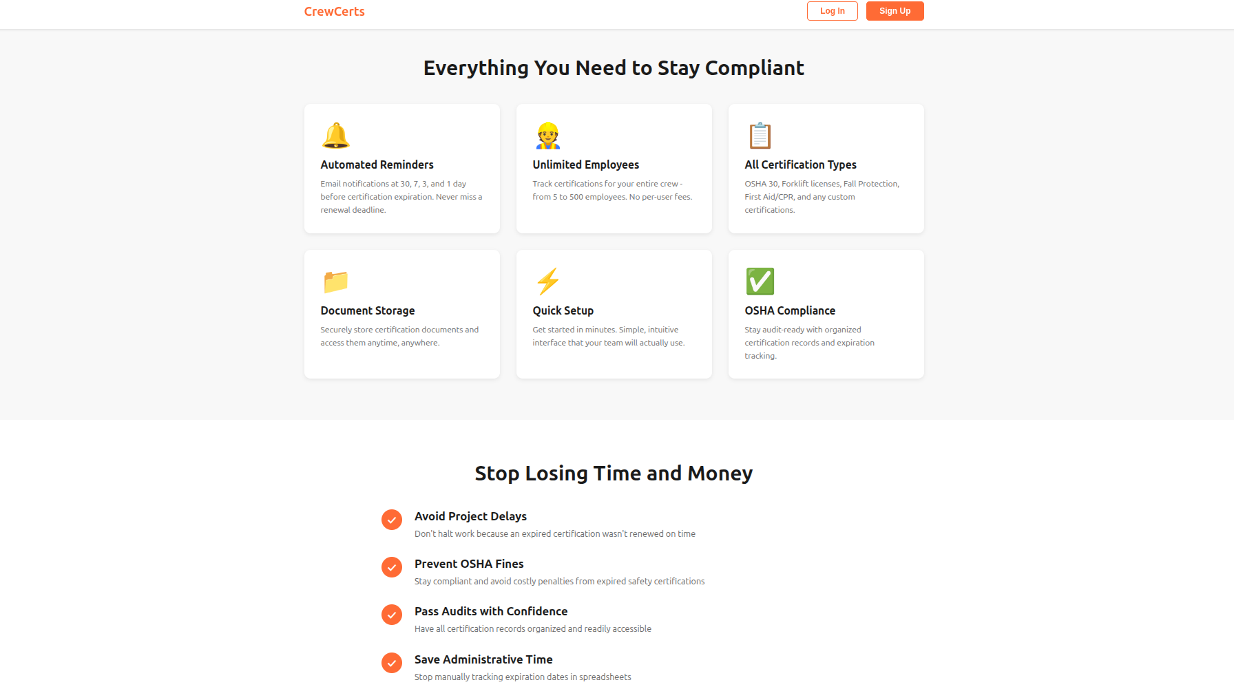 CrewCerts - Screenshot 2 showing product features and functionality