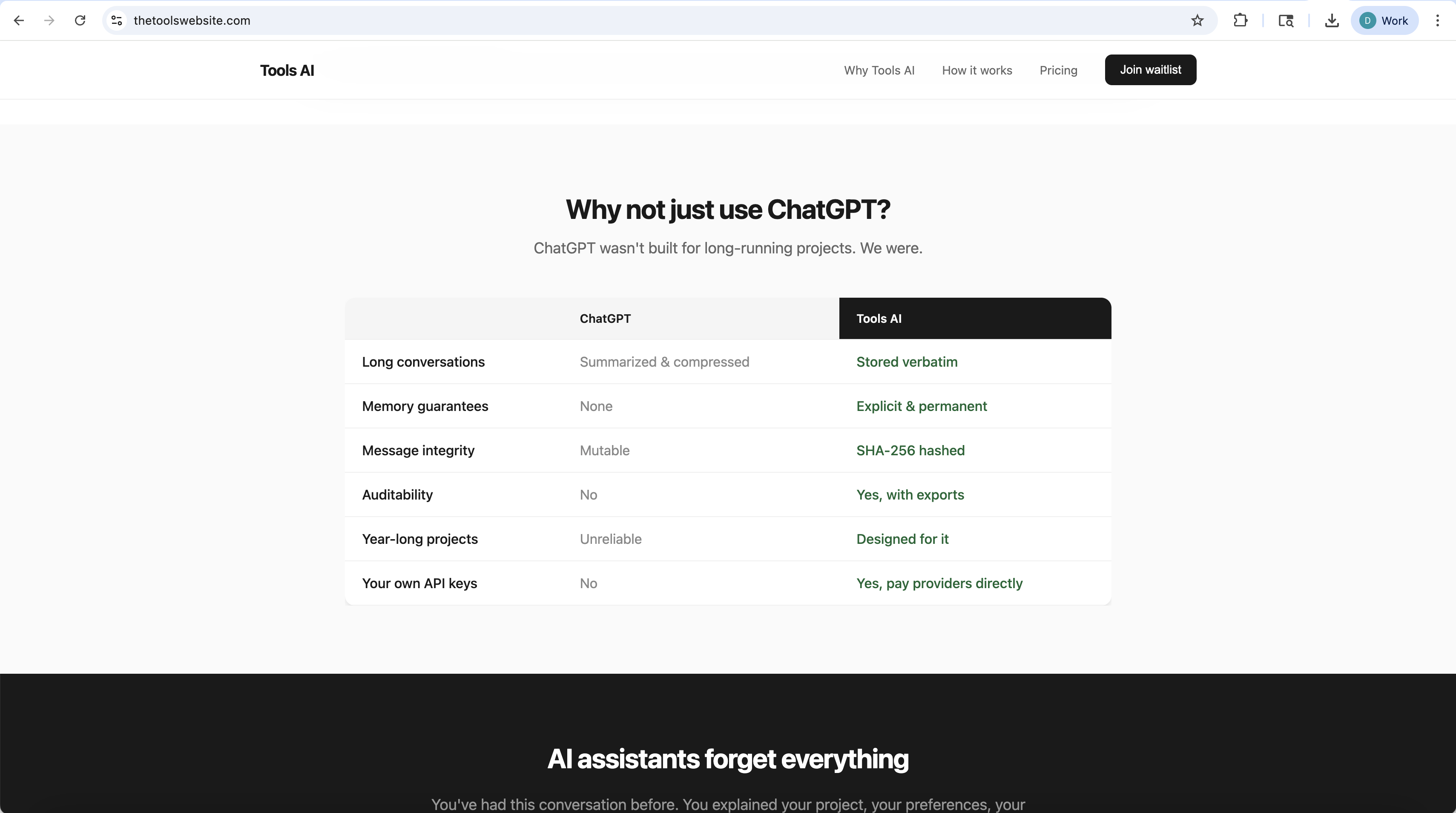 AI that never loses memory or code gallery image