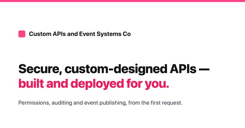 Custom APIs and Event Systems Co screenshot 1