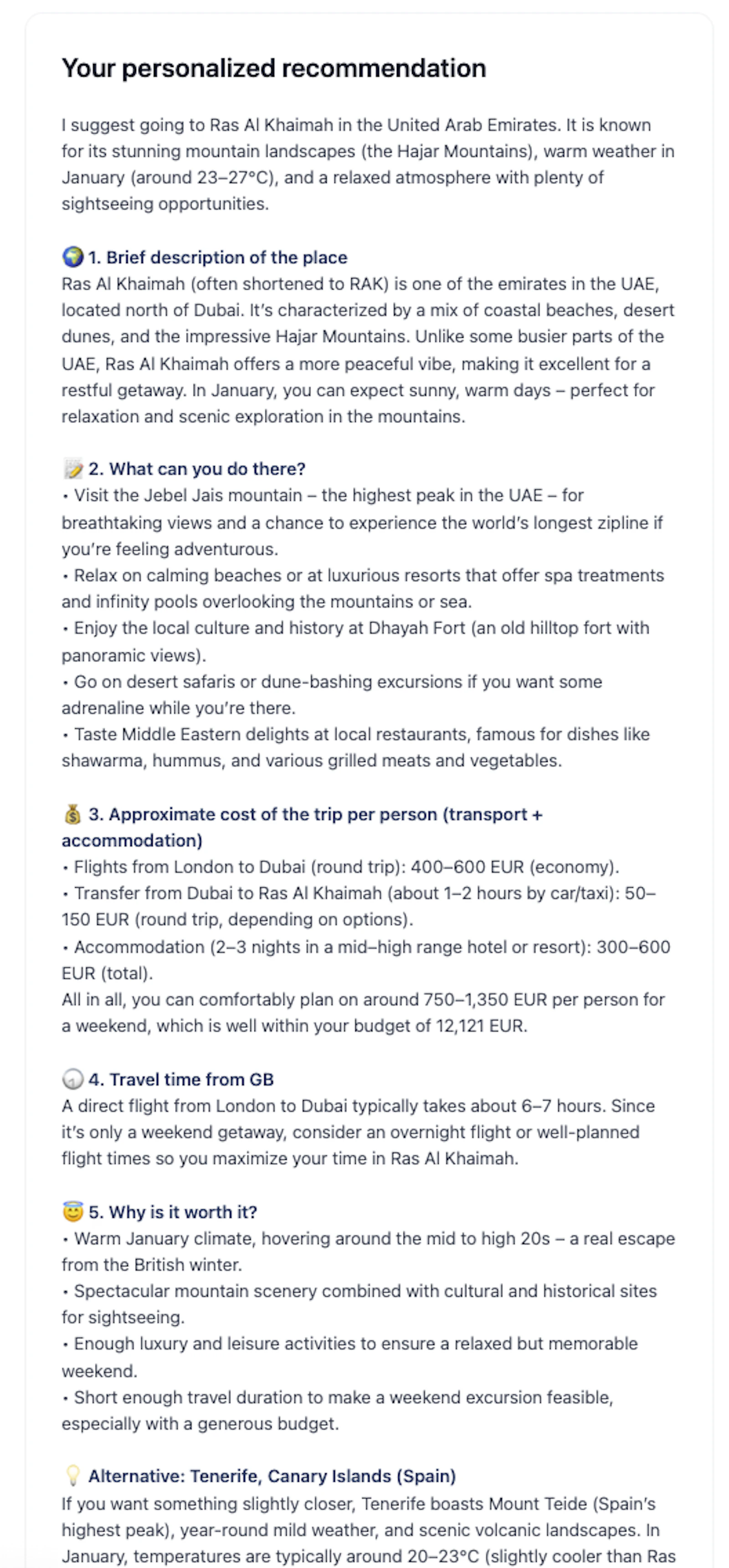 Tailor Travel For Me screenshot 3