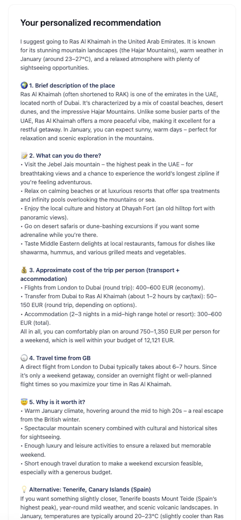 Tailor Travel For Me screenshot 3