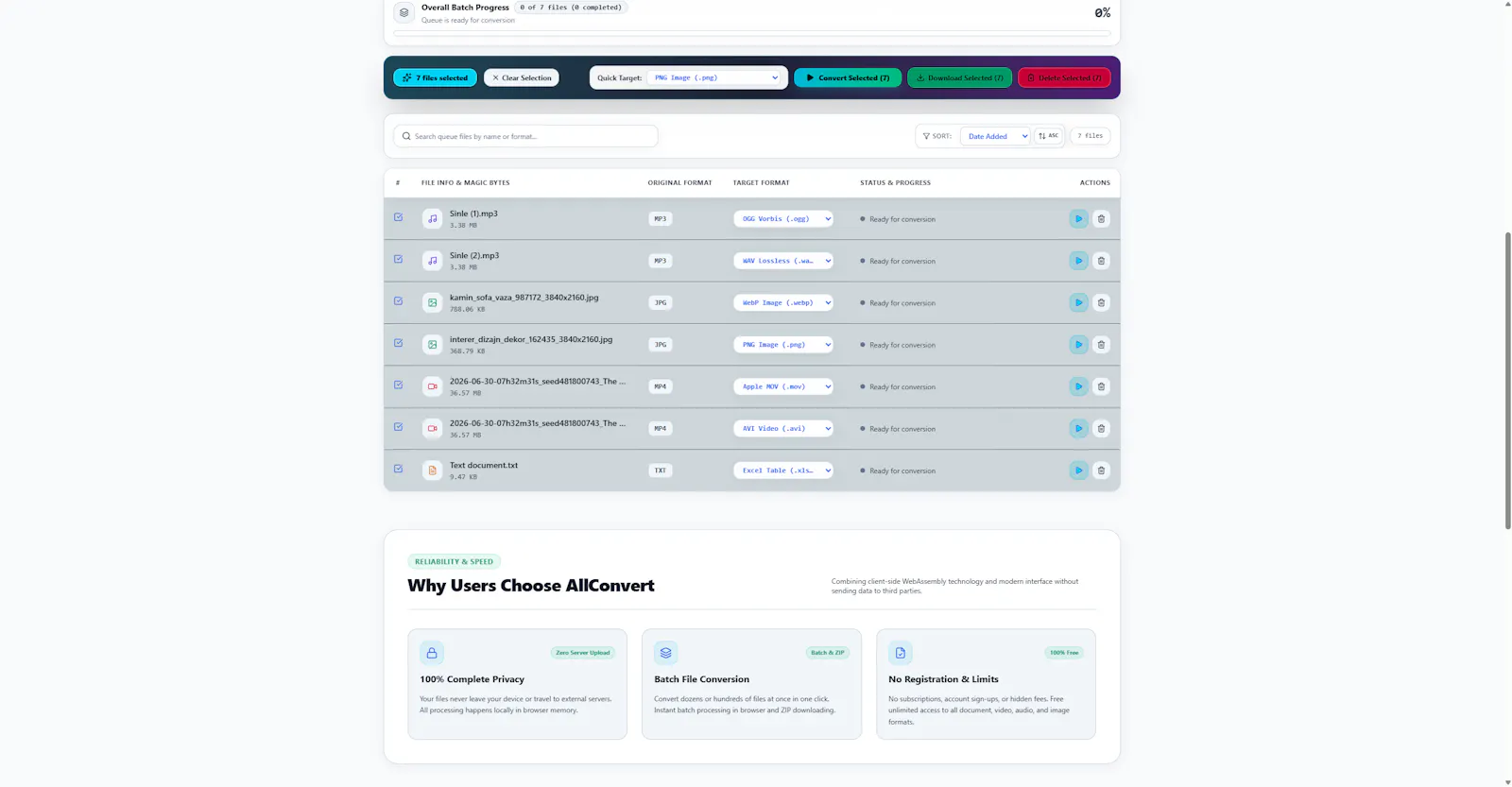 AllConvert screenshot 2