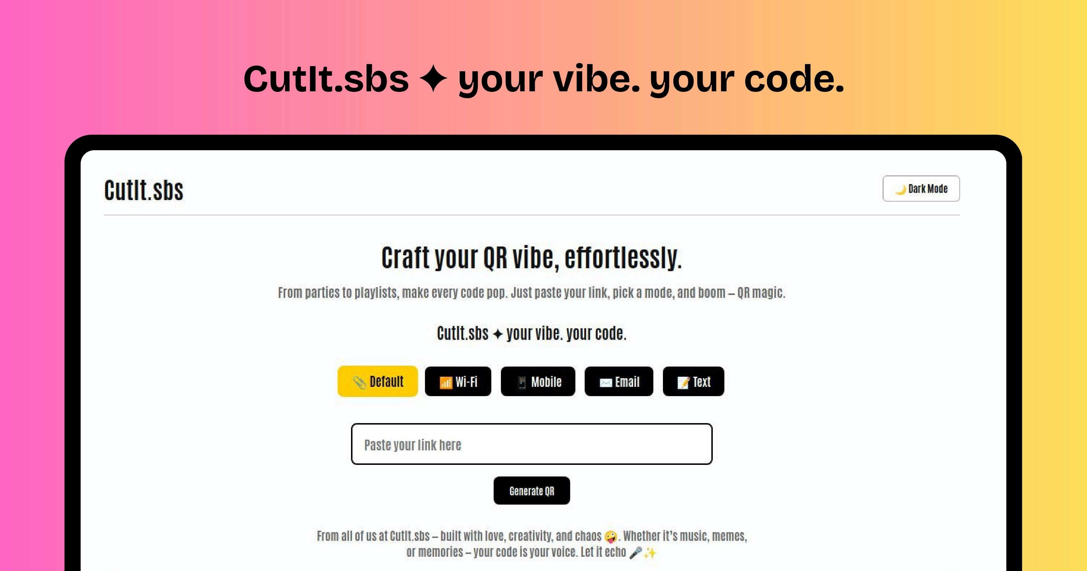 CutIt.sbs✦QR Generator & Link Shortener gallery image