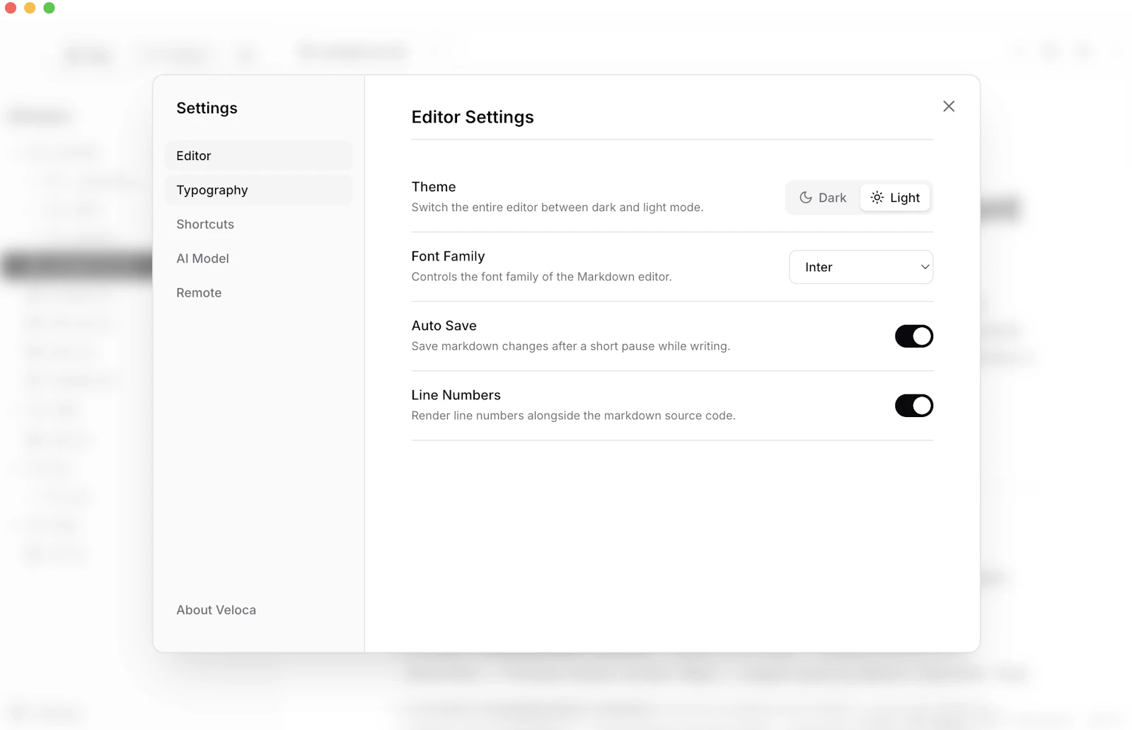veloca screenshot 2