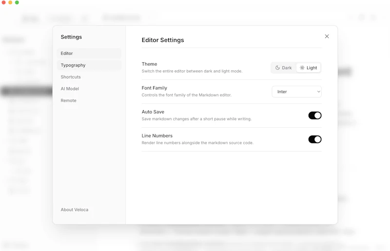 veloca screenshot 2