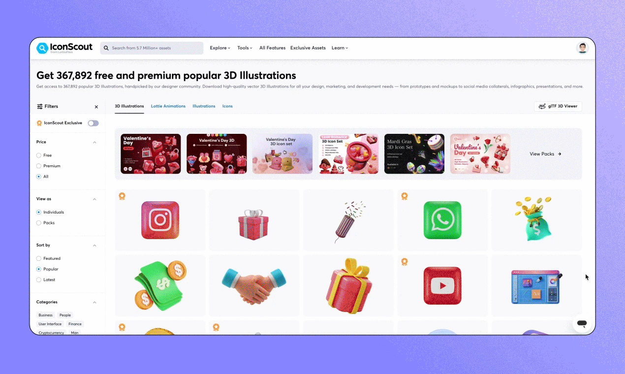 Hình minh họa 3D media 3