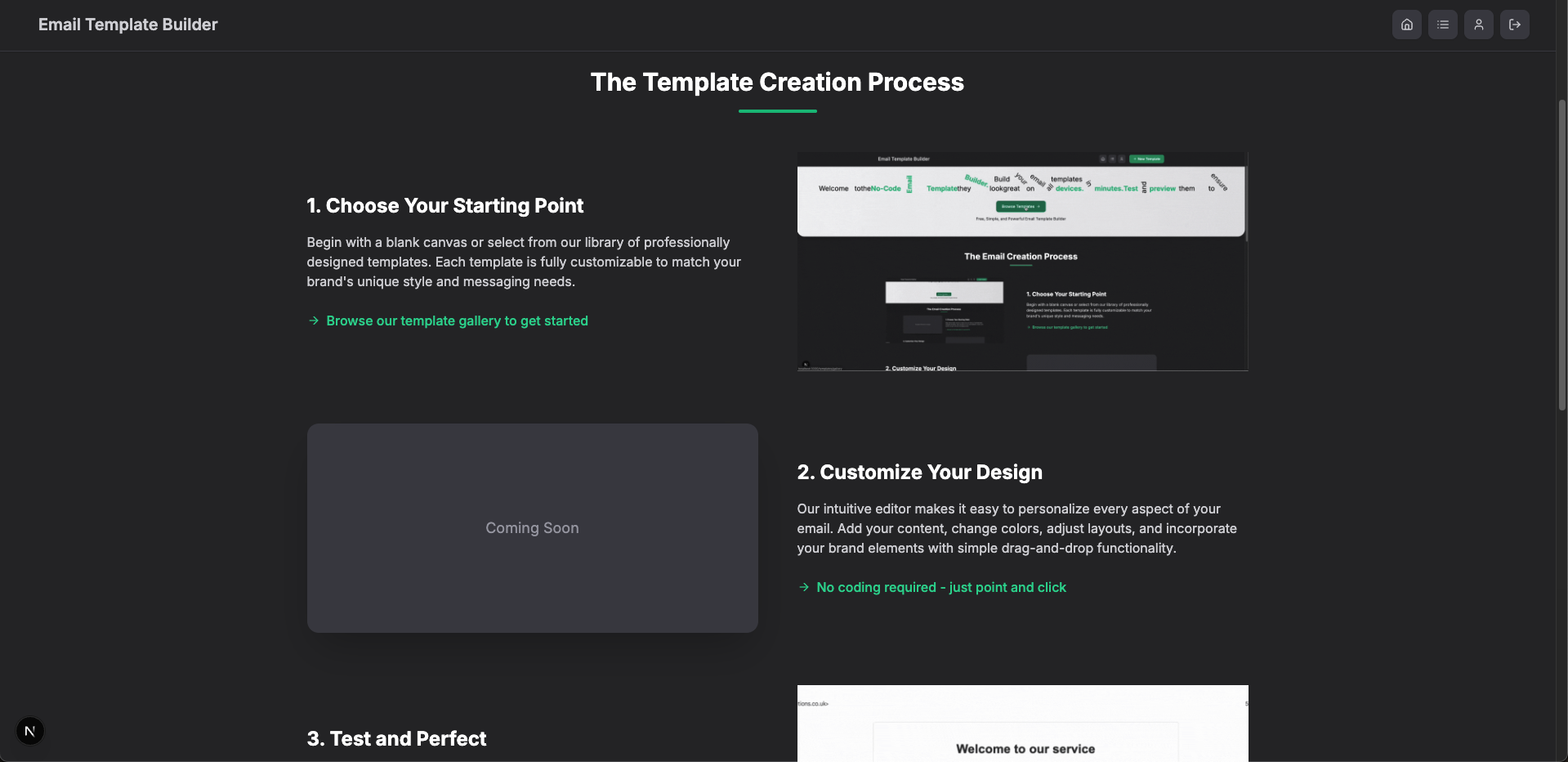 Média Snaptemplate - Faire glisser et déposer le modèle de modèle de messagerie 1