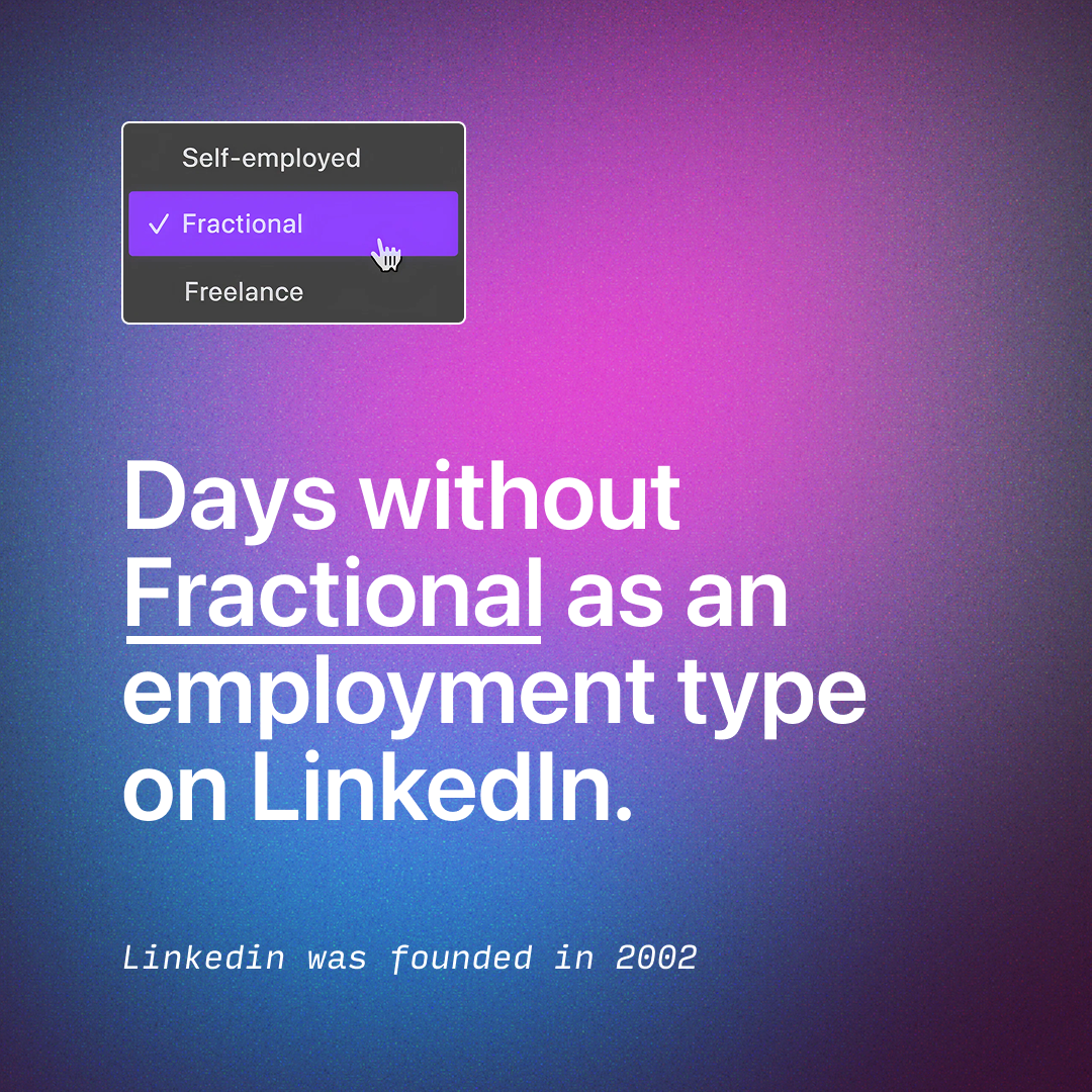 Breukloze teller - Dagen zonder fractionele en een werkgelegenheidstypeon LinkedIn media 2