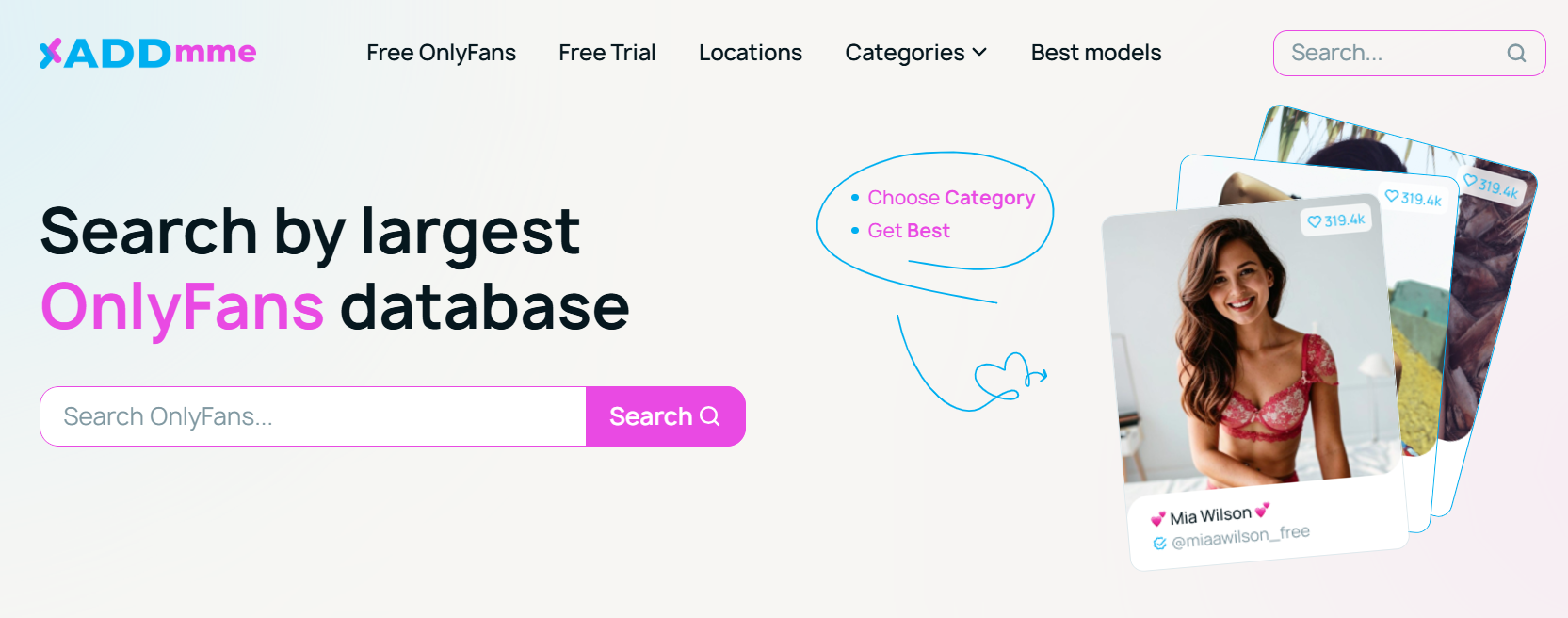 AddmMe.org - Zoeken op de grootste database met enige fans media 1