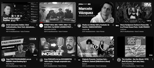 Youtube b/w filter gallery image