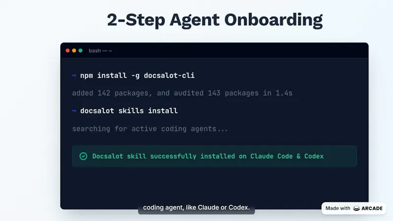 DocsAlot CLI screenshot 1 (video preview)