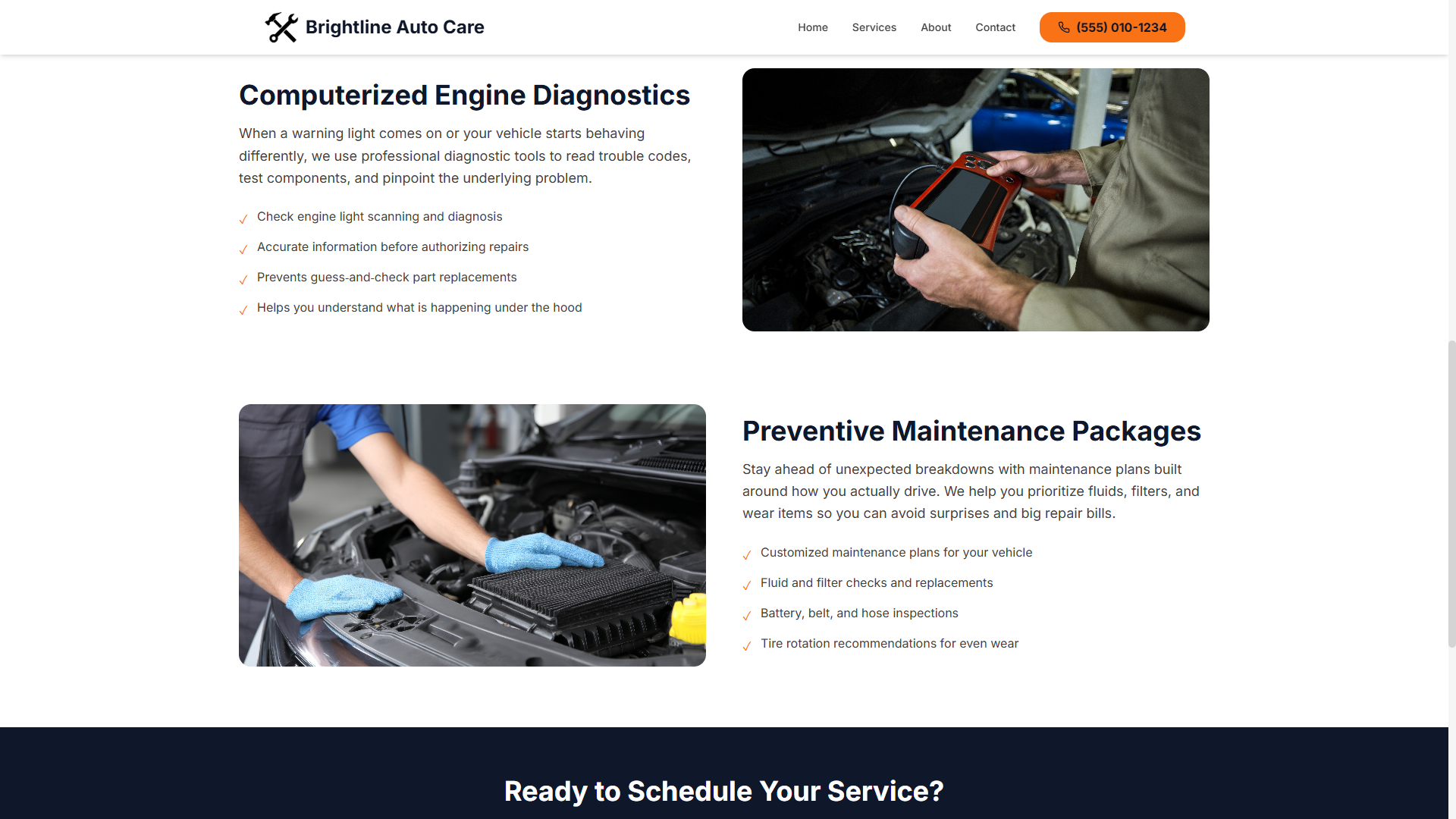 Mechanic Workshop Website Template gallery image