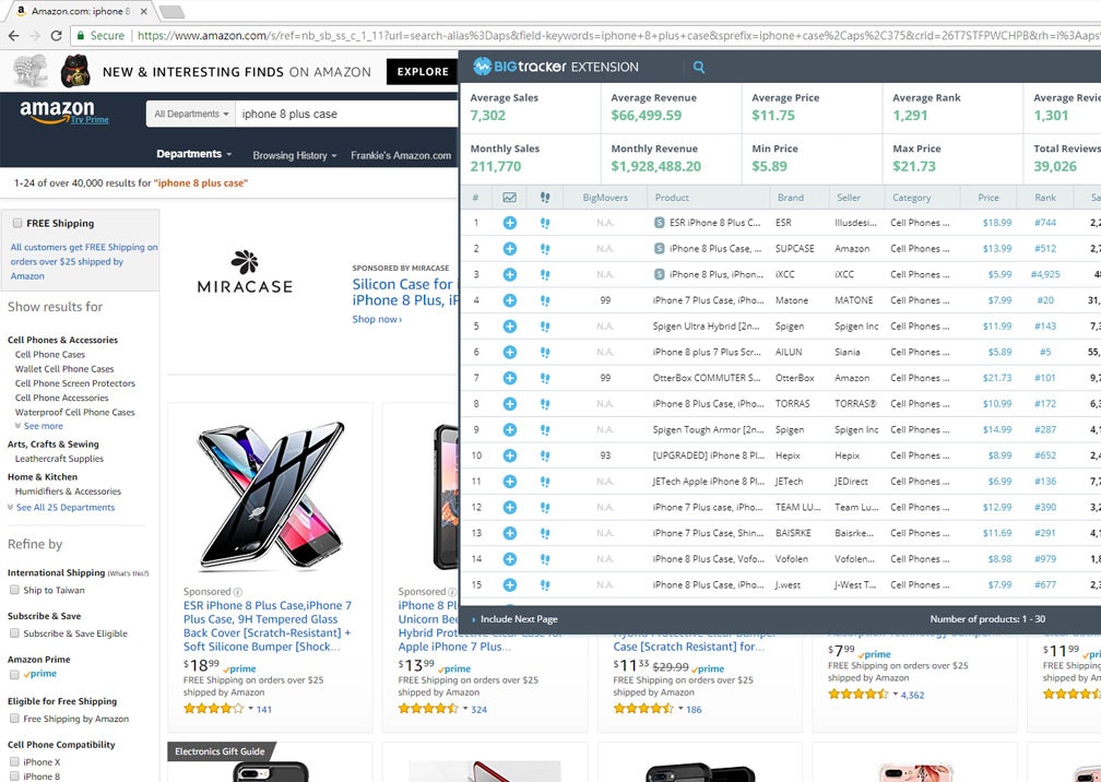 BigTracker Chrome Extension Lite gallery image