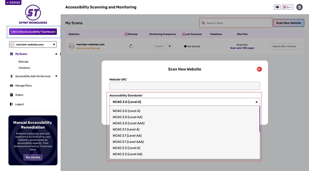 Skynet Accessibility Scanning&Monitoring gallery image