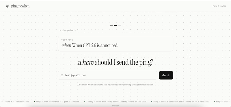 PingMeWhen screenshot 2