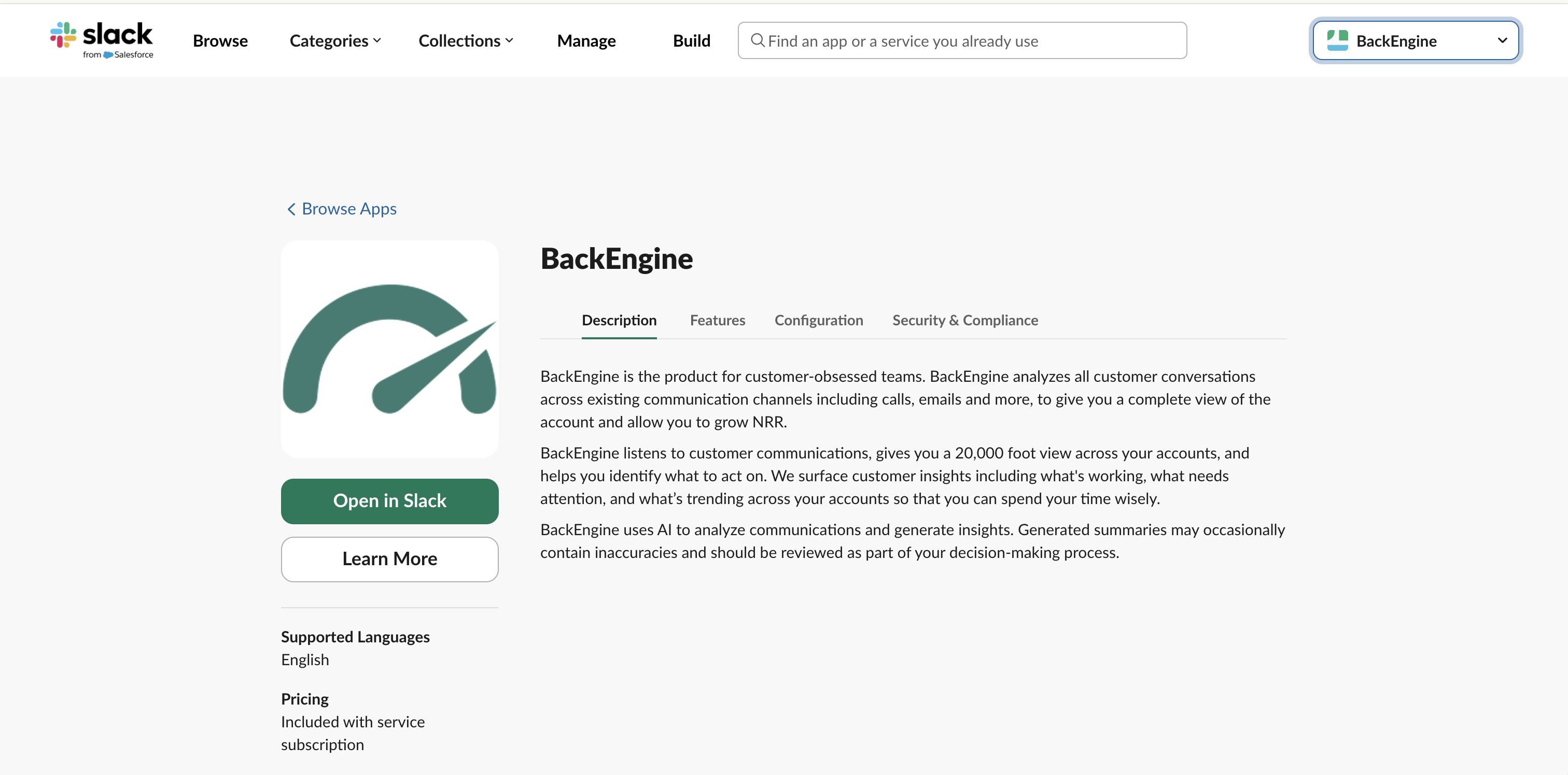 BackEngine for Slack gallery image