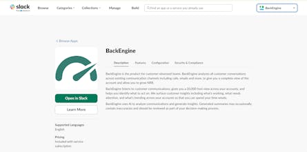 BackEngine for Slack gallery image