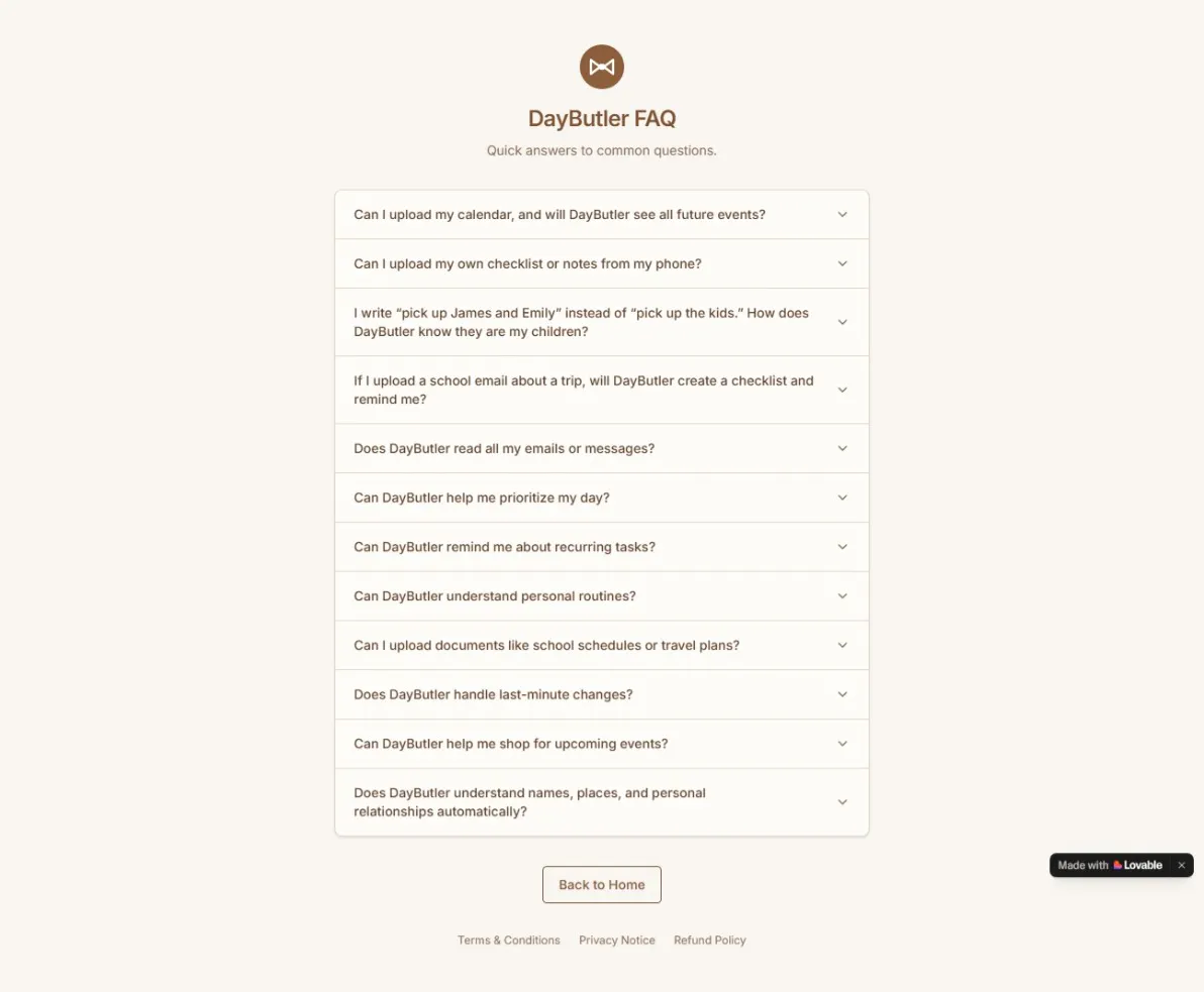 DayButler - AI‑Powered Daily Assistant gallery image