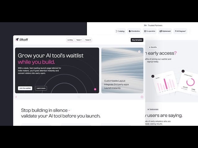 Liftoff AI & SaaS Landing Page Template gallery image