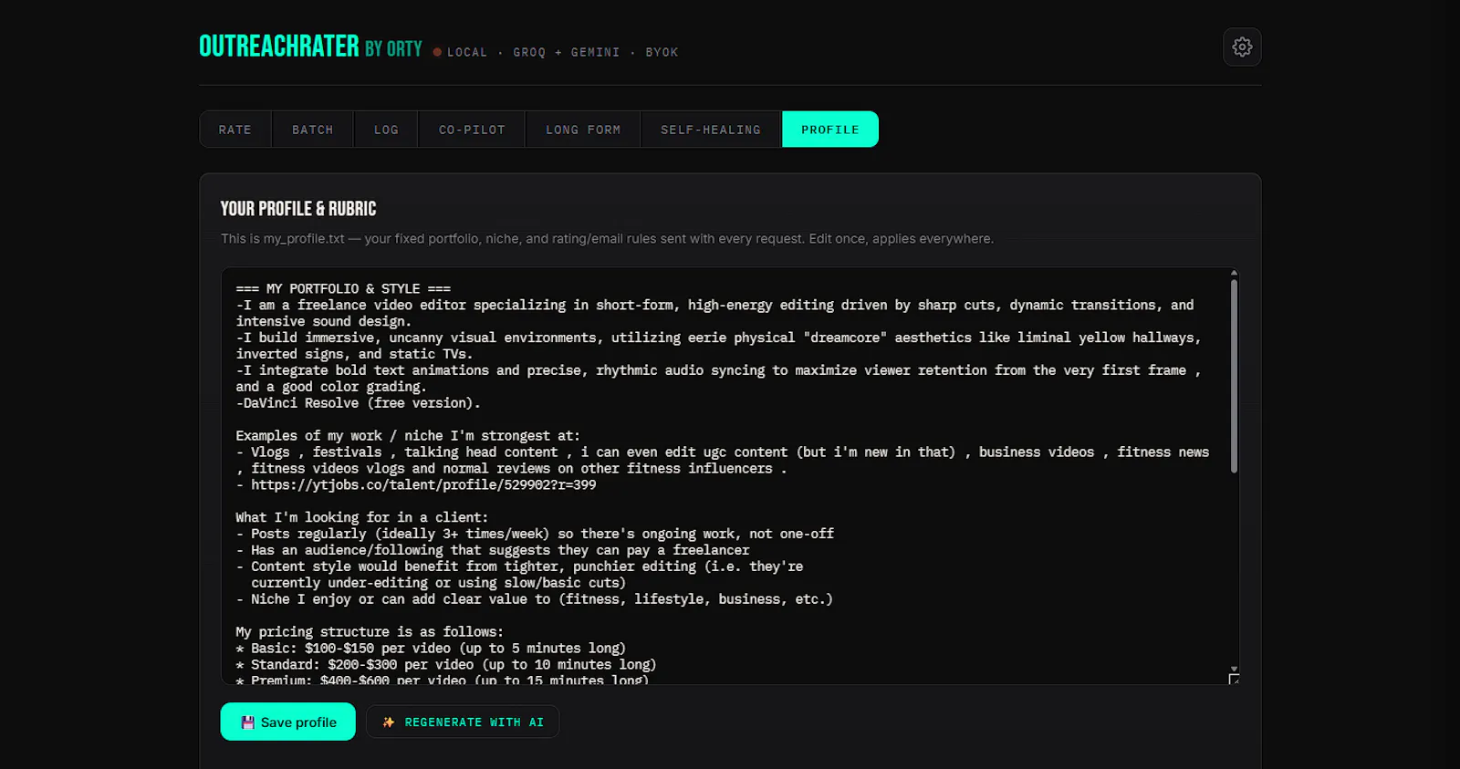 Outreach Rater screenshot 5