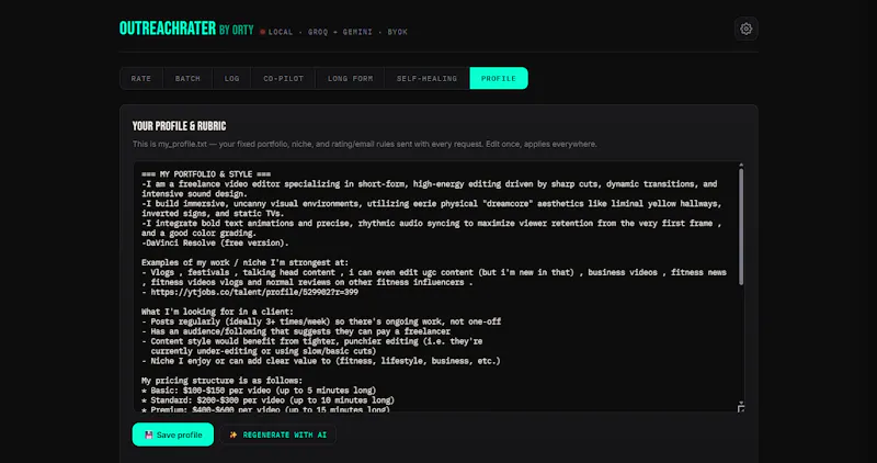 Outreach Rater screenshot 5