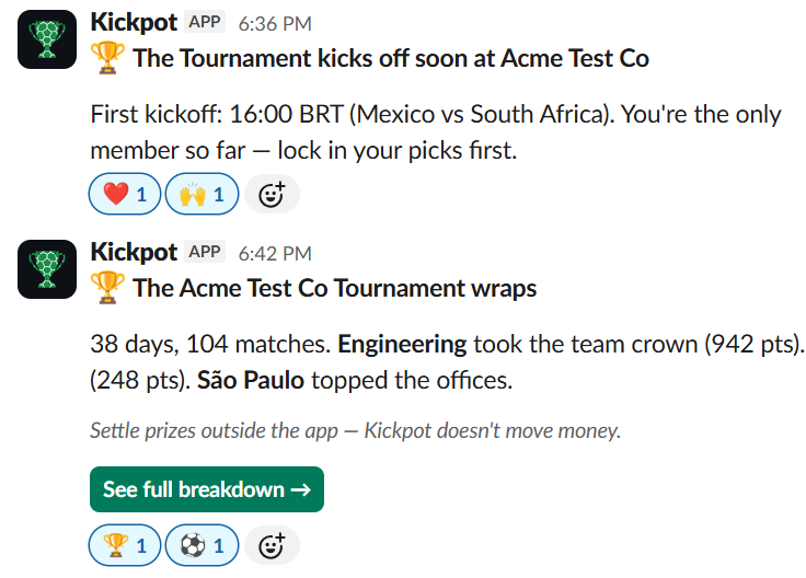 Kickpot - The office World Cup 2026 pool gallery image