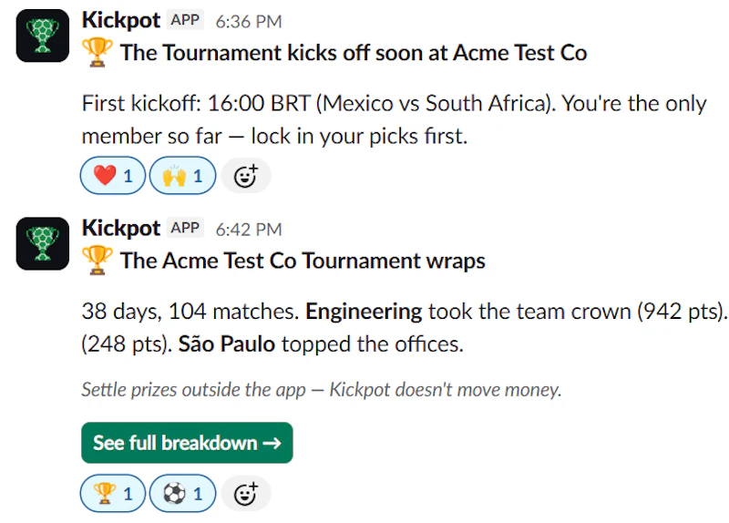 Kickpot - The office World Cup 2026 pool screenshot 2