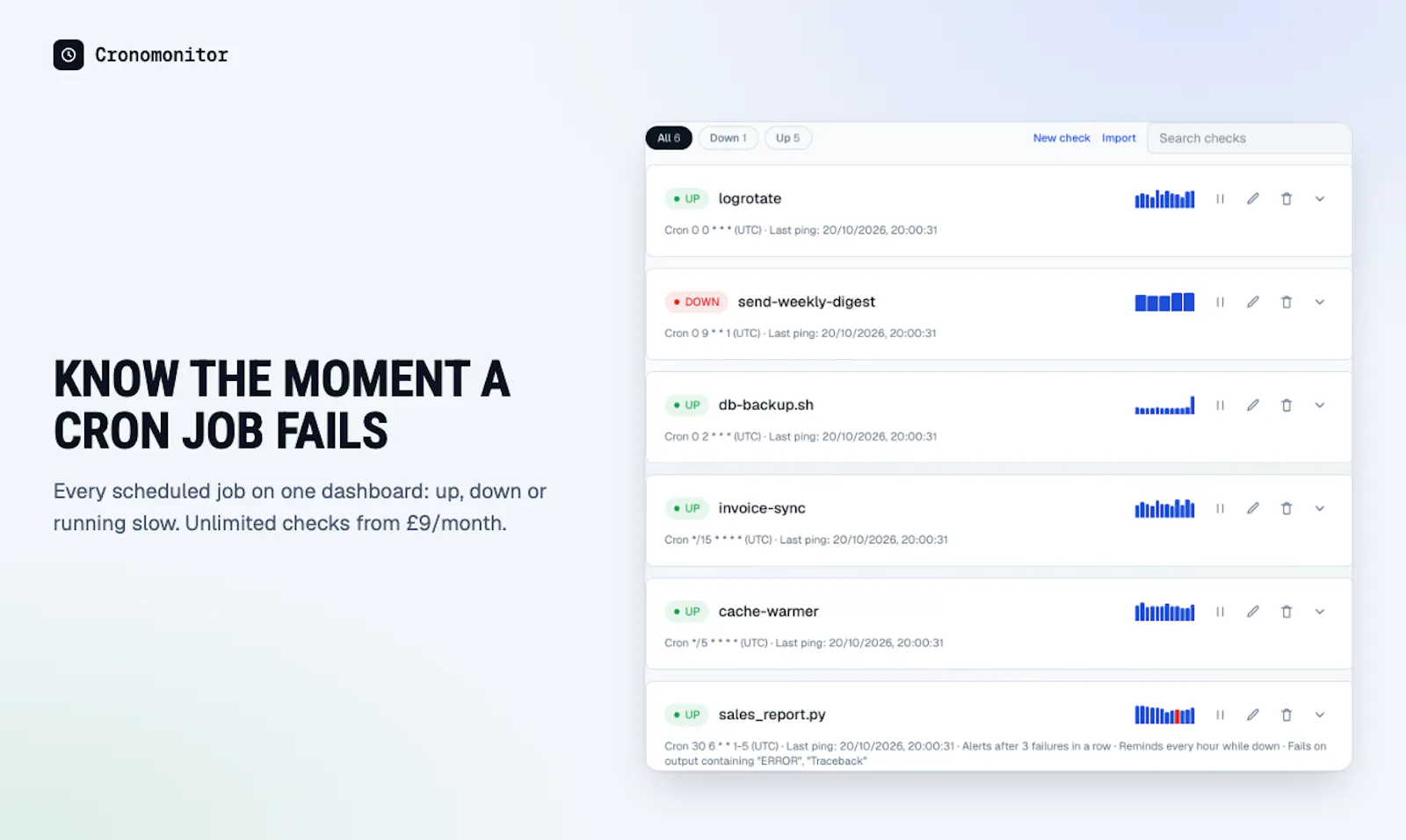 Cronomonitor screenshot 1