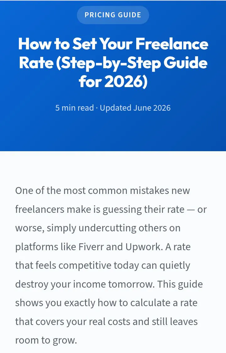 Freelance Rate Calculator  gallery image