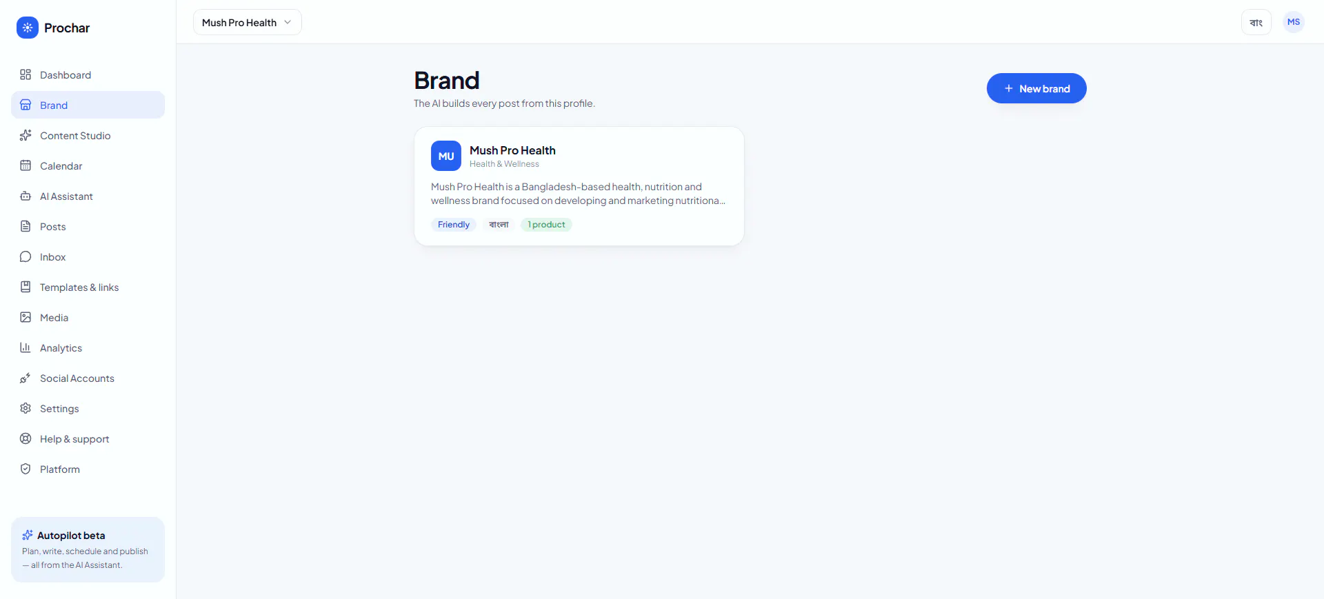 Prochar — AI Social Media Autopilot gallery image