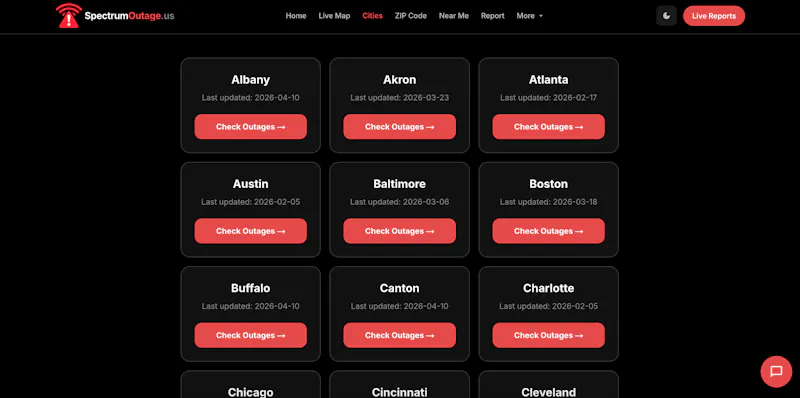 SpectrumOutage.us screenshot 3