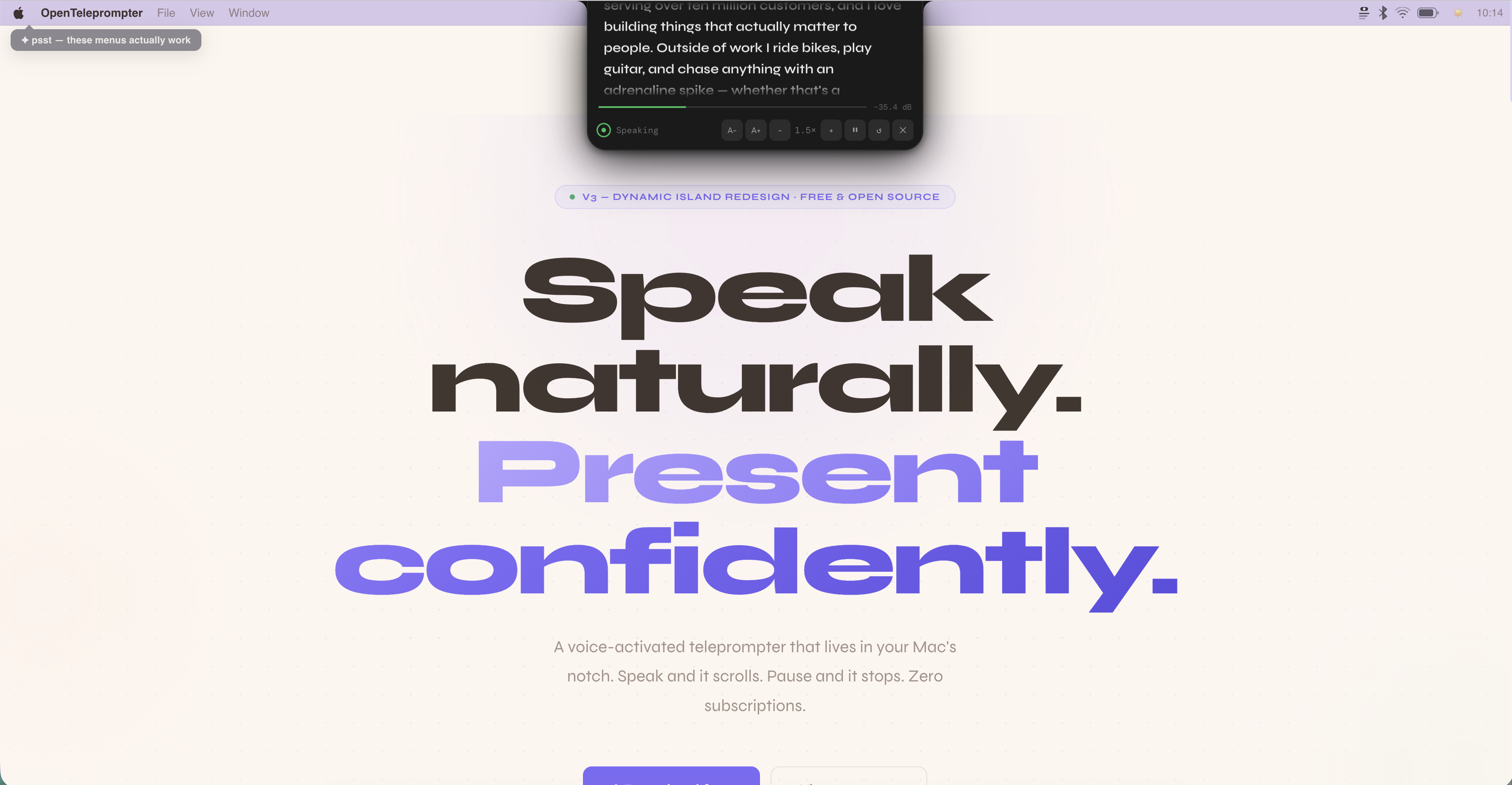 OpenTeleprompter V3 gallery image