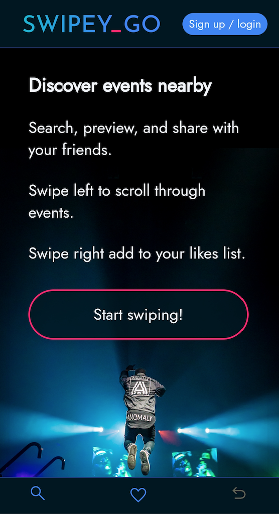 Swipey_go - Найти концерты и туры поблизости медиа 1