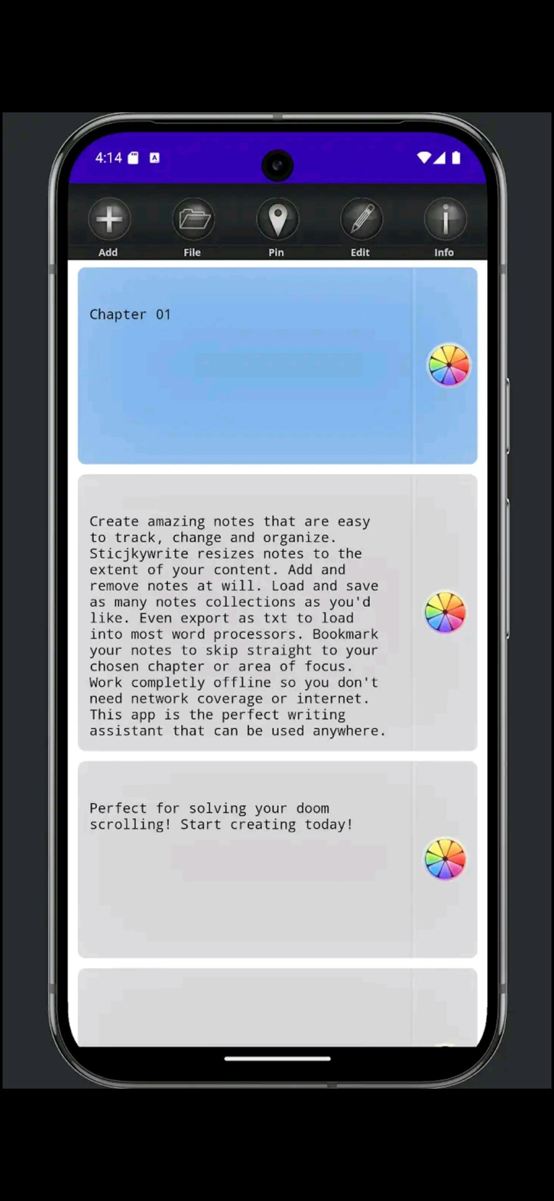Scrittura adesiva - App di scrittura offline gratuita di cui hai bisogno nel tuo arsenale media 2