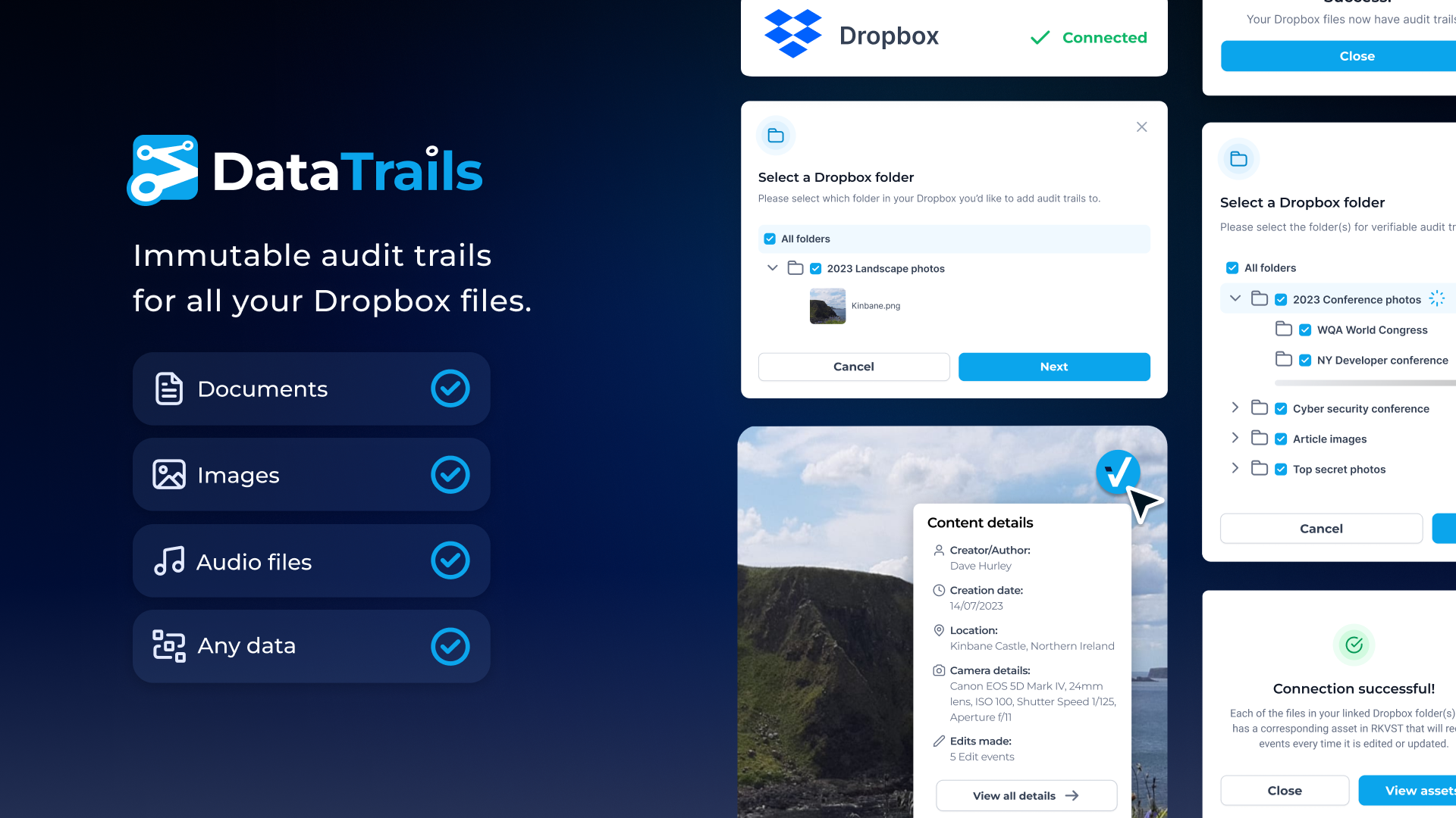 startuptile DataTrails-Content verification & misuse protection for Dropbox files