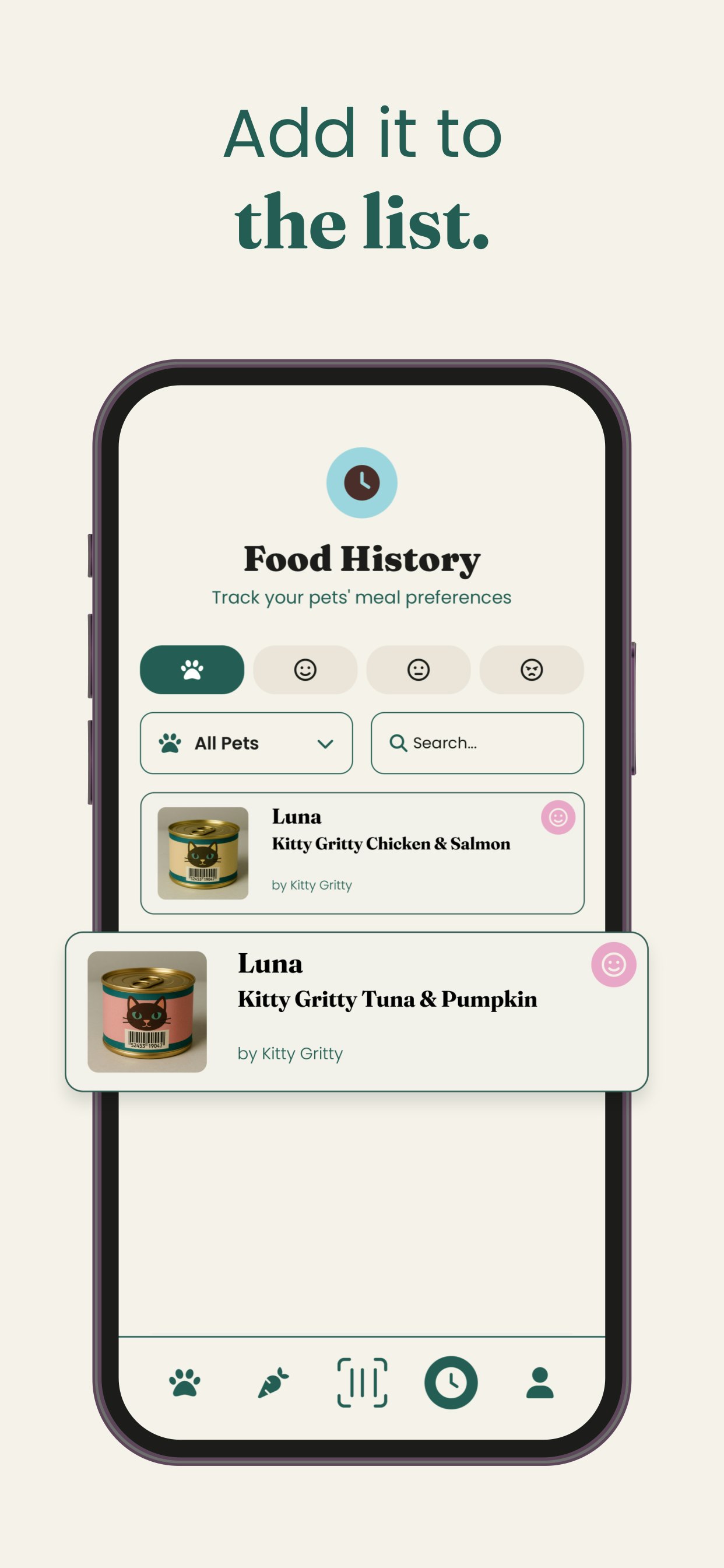 PickiPet — For tracking picky palates. gallery image